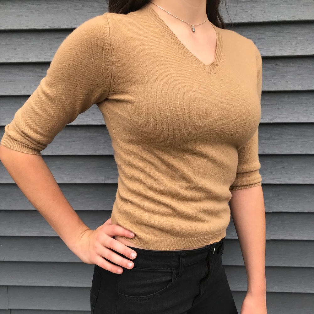 Tan cashmere sweater